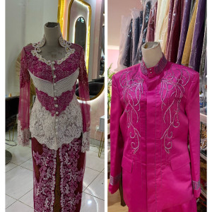 kebaya pengantin satu set