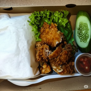 rice box ayam katsu saus teriyaki
