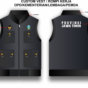 CUSTOM VEST / ROMPI KERJA / LAPANGAN OPD/KEMENTERIAN/LEMBAGA/PEMDA