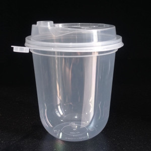 Cup Gelas Plastik + Tutup 12 oz