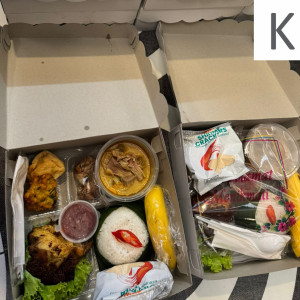 PAKET K - NASI BOX + AIR MINERAL