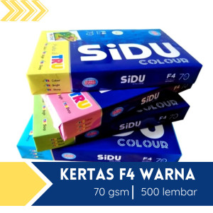 Kertas F4 Warna 70gsm SIDU