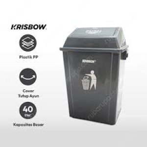 Tempat Sampah Plastik Tutup Krisbow