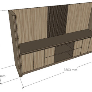 Lemari Custom HPL Sekre