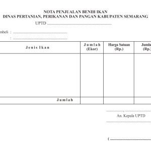 Nota Penjualan Benih