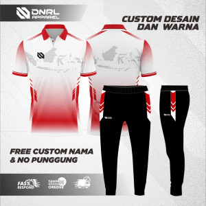 Setelan Olahraga Custom Bahan Premium (Baju + Celana Training)