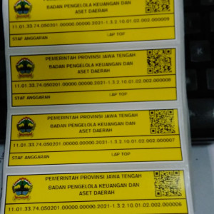 Stiker Label Barang Milik Daerah