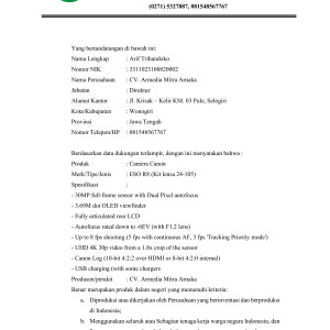 Camera Canon ESO R8 (Kit lensa 24-105)