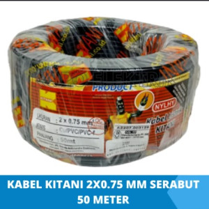 Kabel Listrik NYLHY 2 x 0,75 Kitani 50 Meter