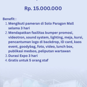 [Paket B] Stan Expo Commercial Jateng Travel Fair 2025 - 24-26 Oktober 2025