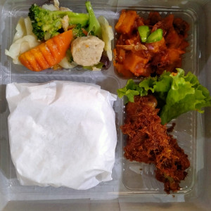 Nasi box komplit