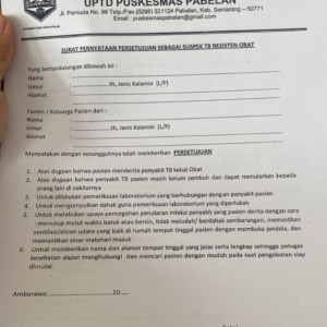 Surat persetujuan suspek TB RO