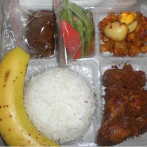 PAKET NASI BOX 2 ( NASI PUTIH, AYAM GORENG LENGKUAS,DLL)
