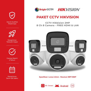 Paket Lengkap 8 CCTV (IP Camera) Hikvision