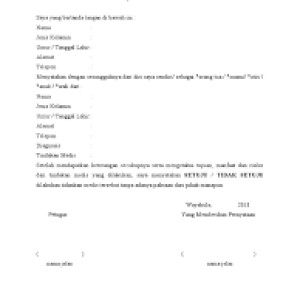 Cetak Form Informed Consent (bolak-balik)