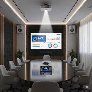 Layar Proyektor Otomatis 120 Inch