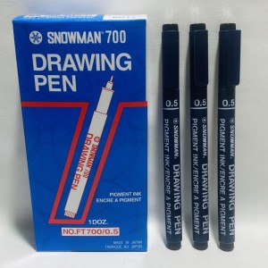 Drawing Pen Snowman 0,5 mm - Pcs (Hitam)