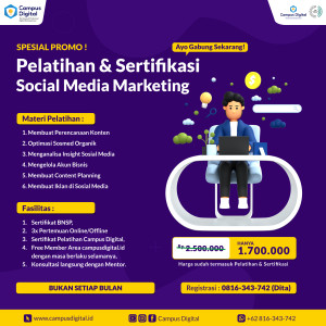 Pelatihan dan Sertifikasi BNSP - Social Media Marketing