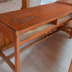MEJA KERJA KAYU JATI