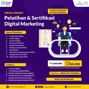 Pelatihan dan Sertifikasi BNSP - Digital Marketing