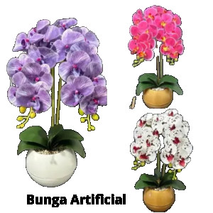 Bunga artificial untuk dekorasi ruangan
