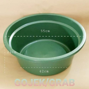 sewa baskom plastik hijau diameterr 55 cm