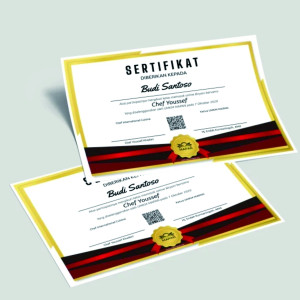 Cetak sertifikat 1 muka