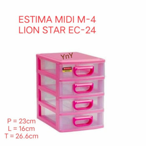 Rak laci plastik midi lion star 4 susun