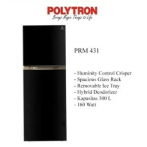 LEMARI ES / KULKAS 2 PINTU POLYTRON PRM 431