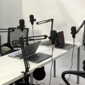 PAKET PODCAST 4 ORANG BM 800 Mixer Ashley 6 channel USB PC Recording