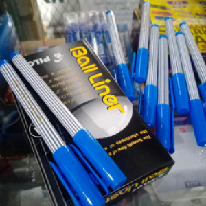 Ballpoint Ball Liner Tebal Biru/Isi 12 pcs