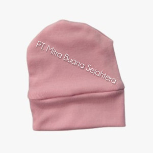 Topi Bayi Bahan Kaos Warna Pink
