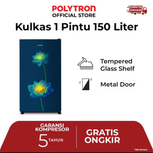 Lemari Es fridge 1 pintu Uk. 150 Liter merk Polytron