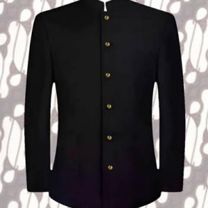 Jas bescap warna hitam tanpa furing