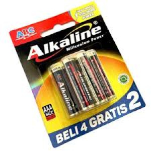 baterai AAA alkaline isi 6