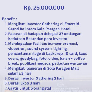 [Paket A] Investor Gathering & Expo Jateng Travel Fair 2025 - 24-26 Oktober 2025