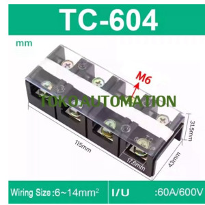 Terminal Block TB - 2504 / 4 Pole 25A 400V