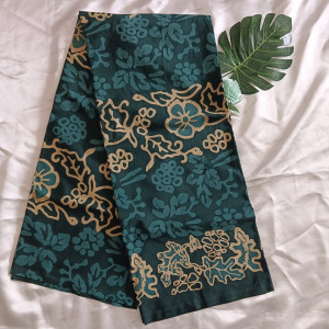 Kain Batik Khas Salatiga motif bunga daun kombinasi batu