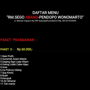 paket D prasmanan