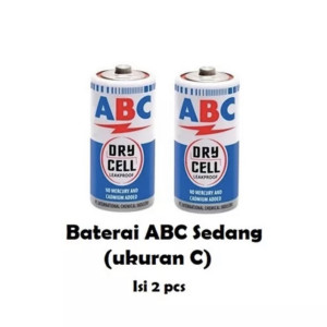 Baterai Tipe C Merk ABC isi 2 pcs
