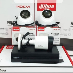 PAKET CCTV DAHUA 3 CAMERA INCLUDE PEMASANGAN