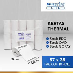 Kertas Thermal Struk BLUEPRINT Lite 57x38 mm (isi 10 roll)