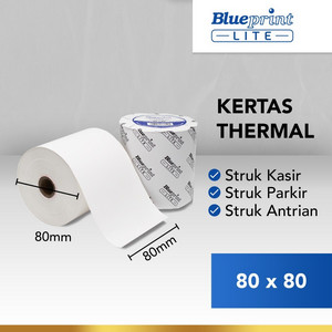 Kertas Thermal Struk BLUEPRINT Lite 80x80 mm (isi 10 roll)