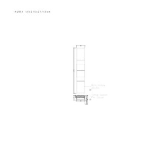 Kursi Custom 40x215x21/40 cm