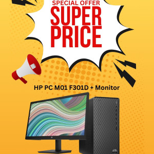 HP PC Desktop M01-F3016D + Monitor