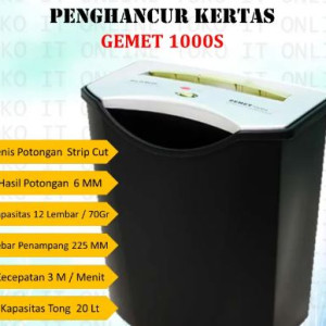 Mesin Penghancur Kertas Gemet 1000S