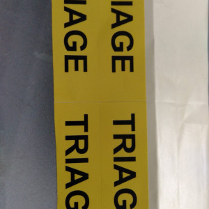 STICKER TRIAGE UK. 5X1.5 CM