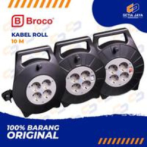 Kabel roll listrik 25m 4 terminal Broco