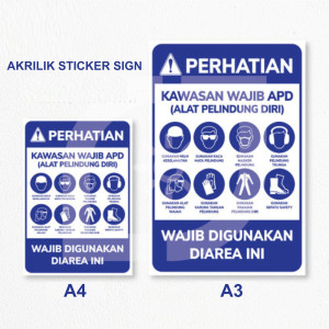 Akrilik sticker sign + slider custom