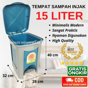 Tempat Sampah Injak 15L - LIVINA